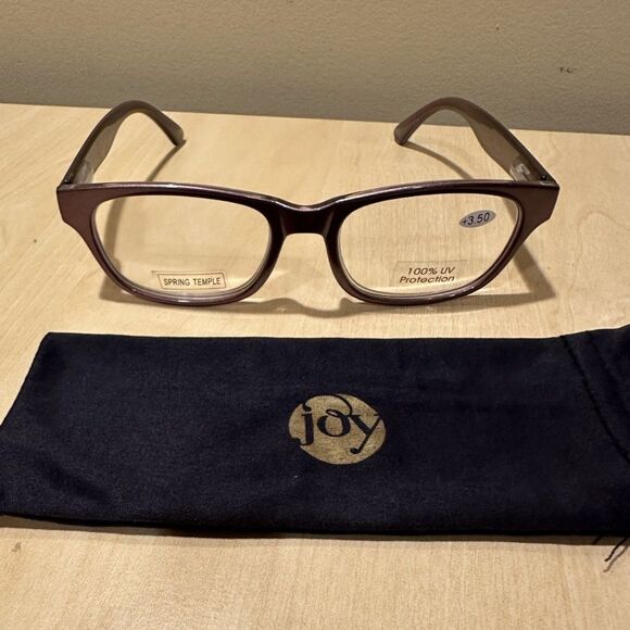 Joy Mangano Eyeglasses Reading Glasses, +3.50, Lavender and Blue Frame - Picture 1 of 3